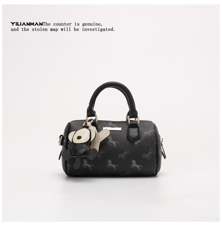 Exclusive Niche Design Vibrant Cylindrical Boston Bag for Women, Stylish Dual-use Top Handle Shoulder & Crossbody Bag