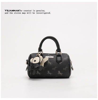 Exclusive Niche Design Vibrant Cylindrical Boston Bag for Women, Stylish Dual-use Top Handle Shoulder & Crossbody Bag
