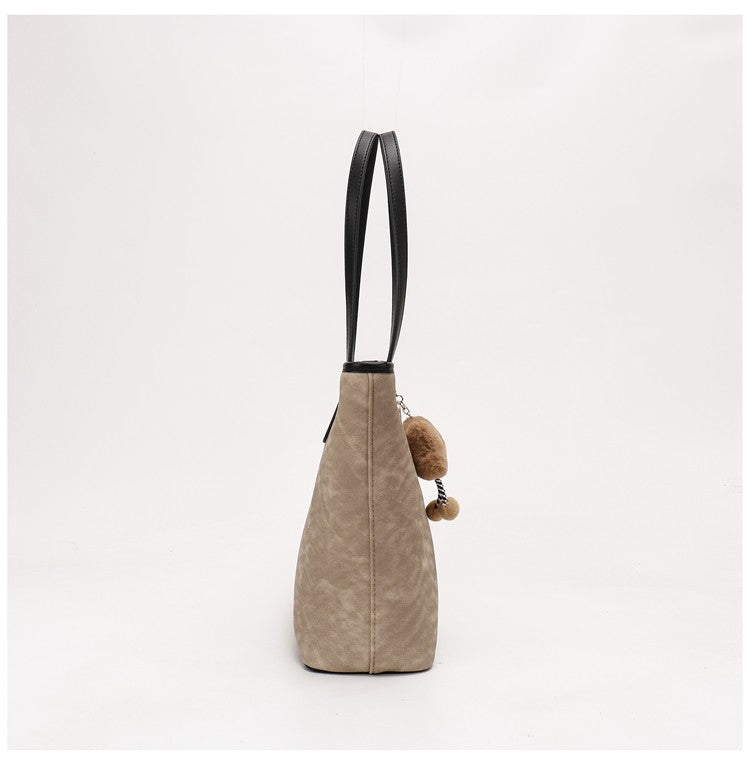 Women's Niche Design Large Capacity Commute Tote Bag, Spacious School Book Bag for Students, Versatile Shoulder & Top Handle Handbag