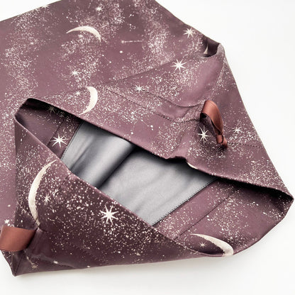 3-Size Pink Drawstring Storage Bag with Cute Chocolate Hearts - Sweet Gift & Organizer Pouch Set