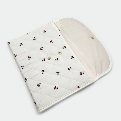 Pregnancy Document Wallet with Cherry Print - Horizontal Card & Record Holder for Expecting Mothers