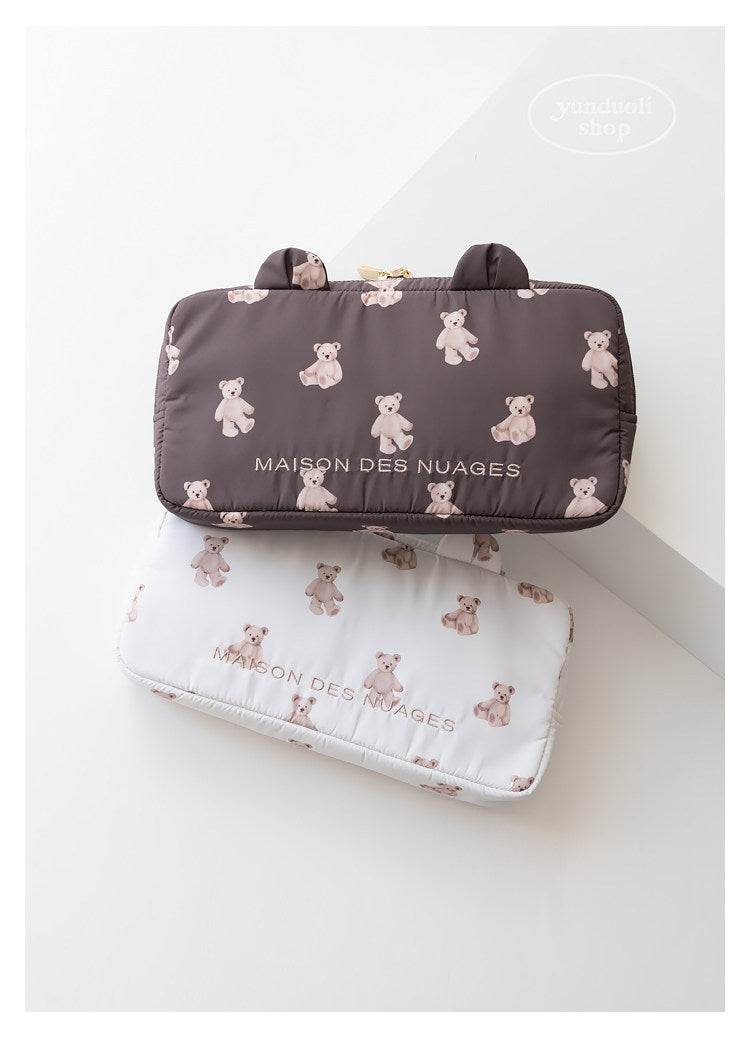 Cute Cartoon Bear Lightweight Travel Bag | Nintendo Switch Console Storage Pouch