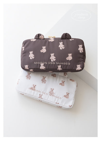 Cute Cartoon Bear Lightweight Travel Bag | Nintendo Switch Console Storage Pouch