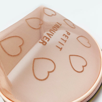 Petit Secret PETIT TROUVER Heart-shaped Velvet Mesh Cosmetic Storage Bag