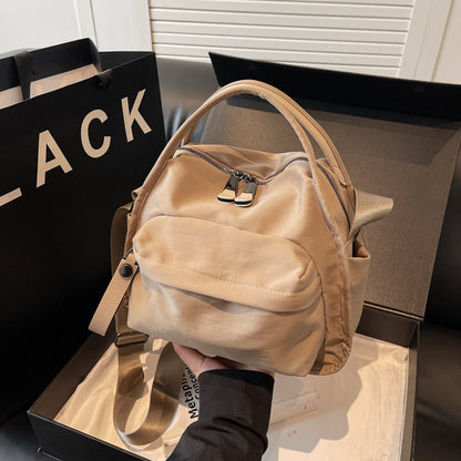 Niche Unique Vintage Casual Handbag for Women, Oxford Cloth Lightweight Shoulder Bag & Crossbody Bag