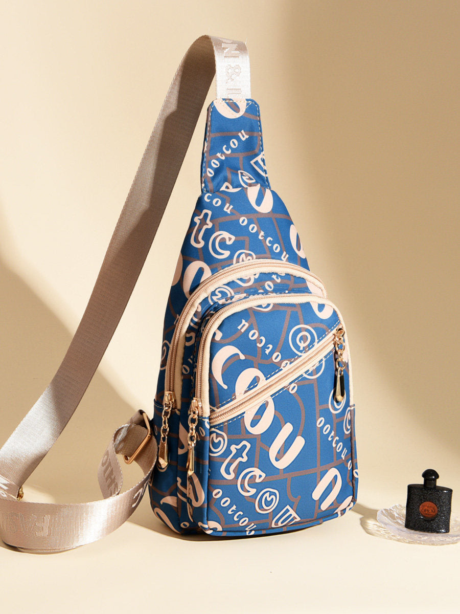 Women's Stylish Oxford Cloth Chest Bag, Mini Versatile Nylon Sling Bag, Casual Daily Crossbody Bag for Women, Lightweight Fashion Chest Bag