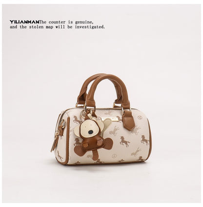Exclusive Niche Design Vibrant Cylindrical Boston Bag for Women, Stylish Dual-use Top Handle Shoulder & Crossbody Bag