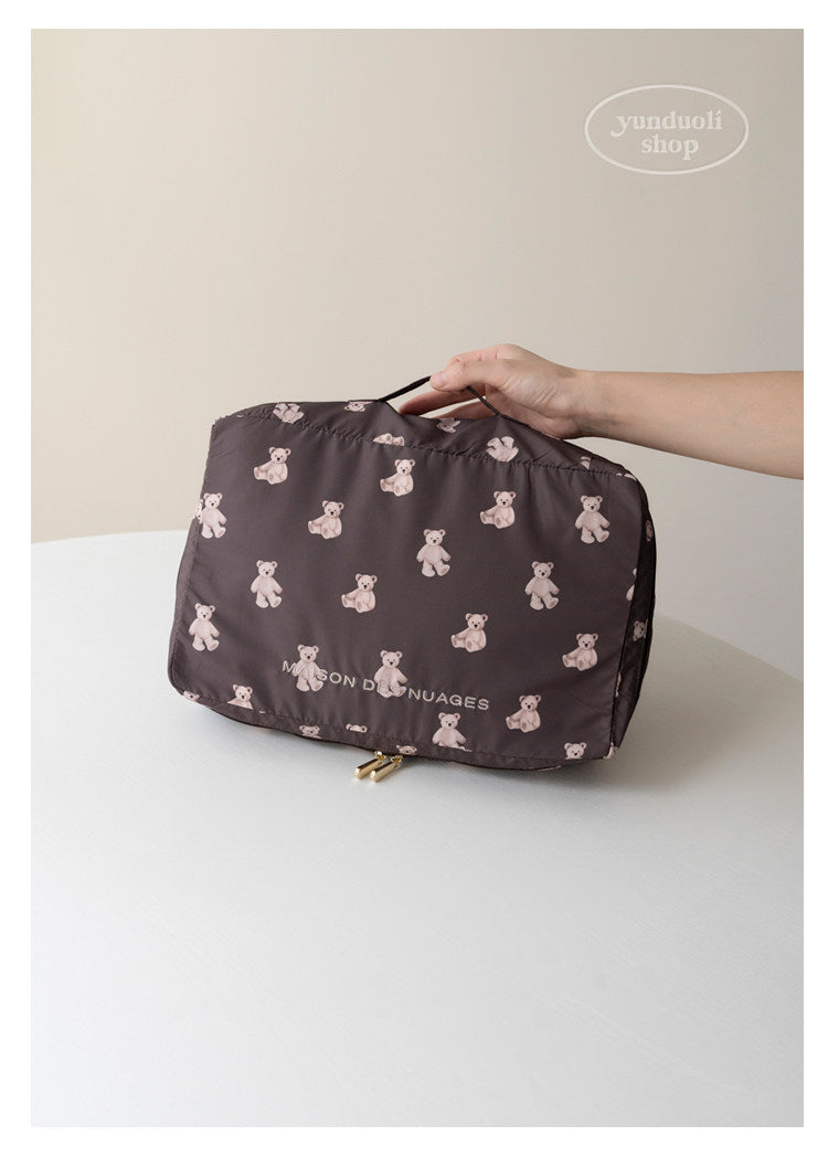 Soft, Cute and Adorable Cartoon Bear-Themed Travel Storage Set: Lightweight Storage Bags for Clothes and Underwear
