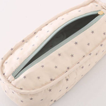 Petit Trouver Cactus Shaped Makeup Bag Ribbon Print Cosmetic Brush Pouch & Clutch
