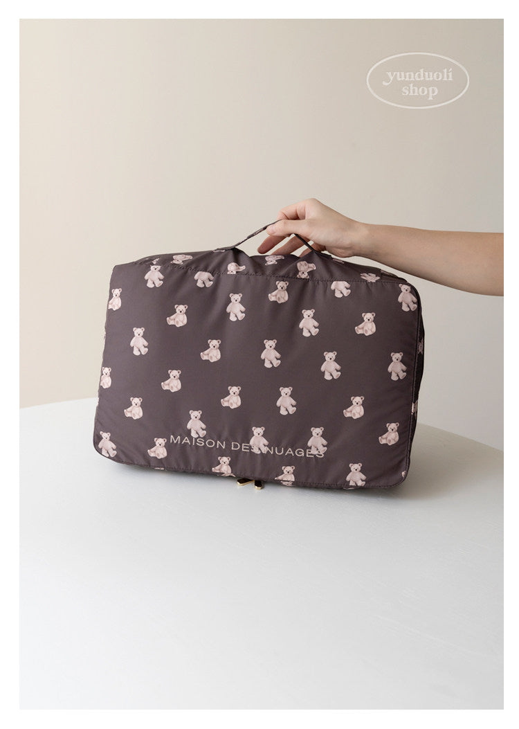 Soft, Cute and Adorable Cartoon Bear-Themed Travel Storage Set: Lightweight Storage Bags for Clothes and Underwear