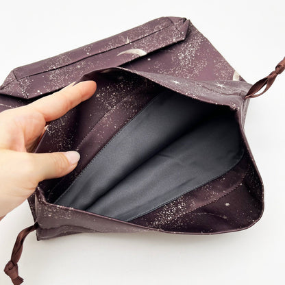 3-Size Pink Drawstring Storage Bag with Cute Chocolate Hearts - Sweet Gift & Organizer Pouch Set