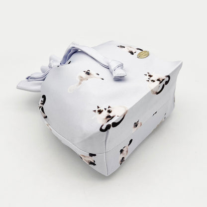 Siamese Cat Print Drawstring Pouch - Portable Jewelry & Makeup Organizer Bag