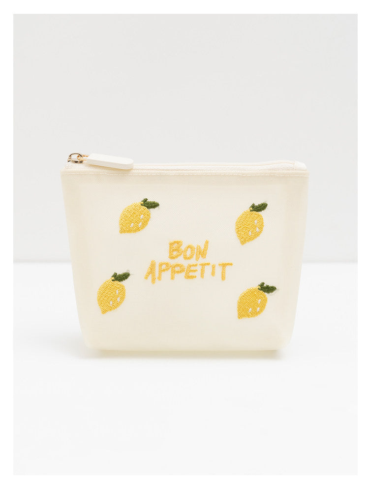 Fresh & Sweet Cute Lemon Strawberry Pineapple Pouch | Portable Tissue & Sanitary Pad Bag