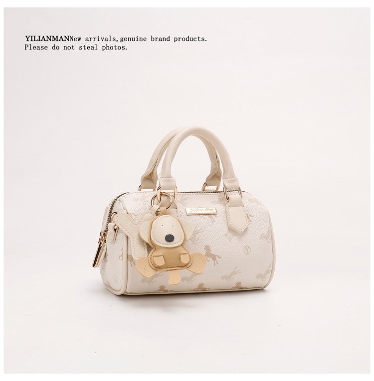 Exclusive Niche Design Vibrant Cylindrical Boston Bag for Women, Stylish Dual-use Top Handle Shoulder & Crossbody Bag