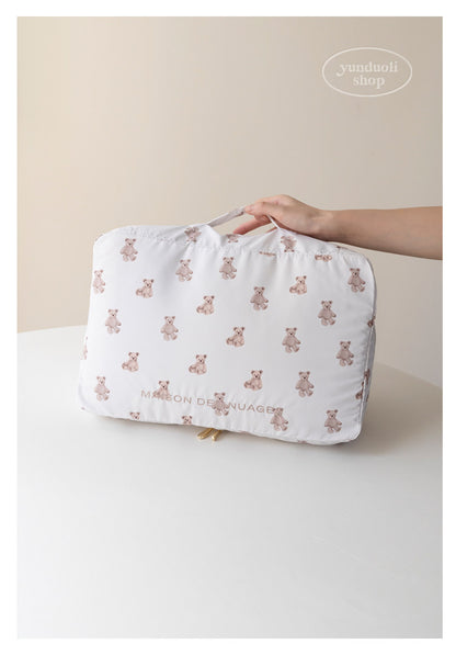 Soft, Cute and Adorable Cartoon Bear-Themed Travel Storage Set: Lightweight Storage Bags for Clothes and Underwear