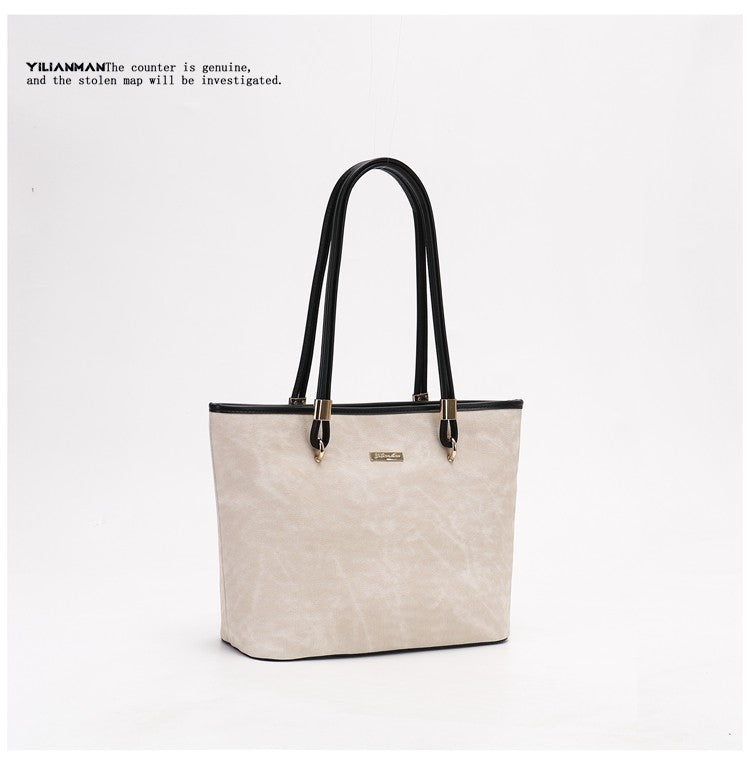 Women's Niche Design Underarm Commute Tote Bag, Large Capacity Daily Handbag, Versatile Shoulder & Top Handle Bag for Work & Commute