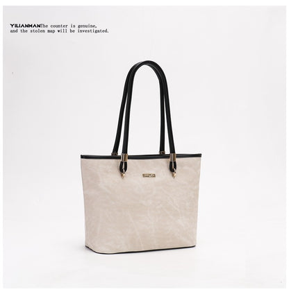Women's Niche Design Underarm Commute Tote Bag, Large Capacity Daily Handbag, Versatile Shoulder & Top Handle Bag for Work & Commute