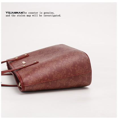 Versatile Daily Commute Spacious Tote Bag for Women, Large Capacity Red Shoulder & Top Handle Handbag, Roomy Large Bag for Work & Daily Use