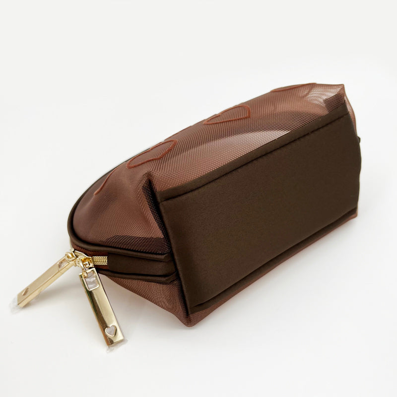 Petit Secret PETIT TROUVER Heart-shaped Velvet Mesh Cosmetic Storage Bag
