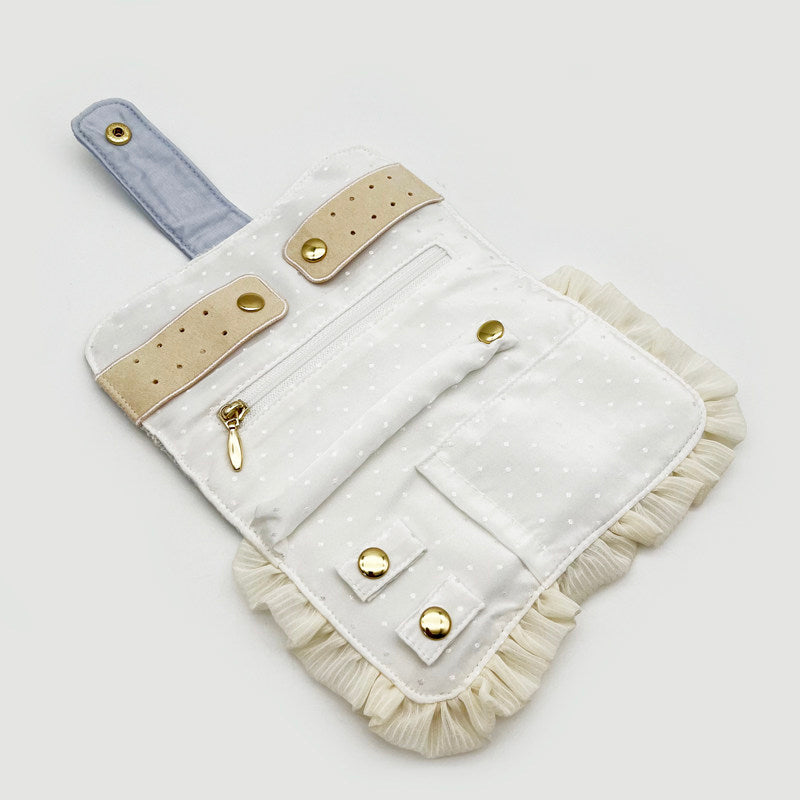 Sweetheart Lace Collection: Makeup Pouch, Jewelry Roll & Multi-Function Wallet