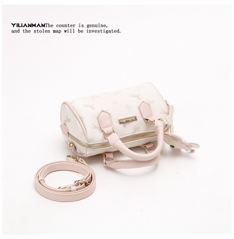 Exclusive Niche Design Vibrant Cylindrical Boston Bag for Women, Stylish Dual-use Top Handle Shoulder & Crossbody Bag