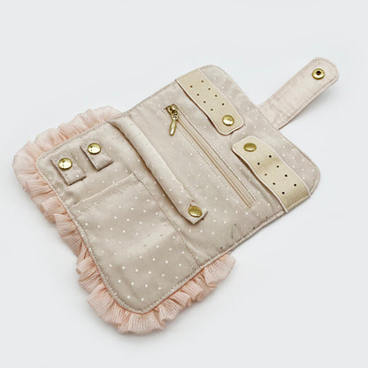 Sweetheart Lace Collection: Makeup Pouch, Jewelry Roll & Multi-Function Wallet