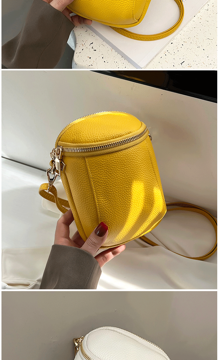 Women's Genuine Cowhide Leather Mini Bag, Trendy Versatile Soft Shoulder & Crossbody Bag, Multi-purpose Women's Cell Phone Bag with Soft Texture