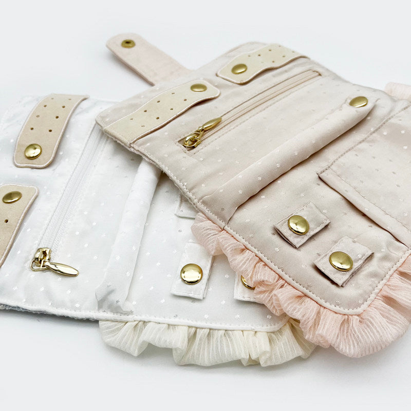 Sweetheart Lace Collection: Makeup Pouch, Jewelry Roll & Multi-Function Wallet