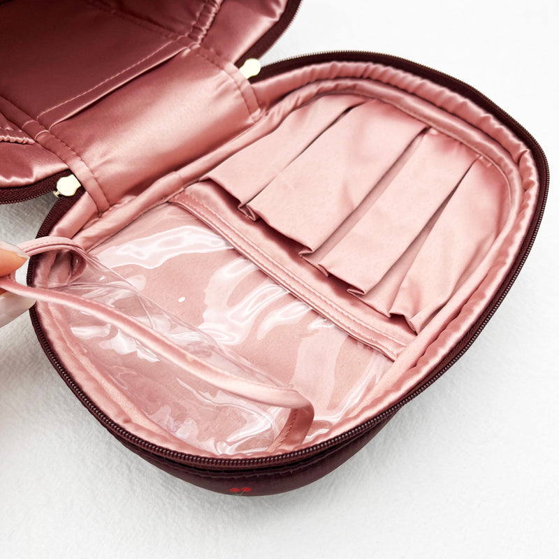Petit Secret PETIT TROUVER sweet little cherry print portable travel makeup bag