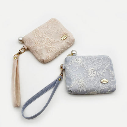 Sweetheart Lace Collection: Makeup Pouch, Jewelry Roll & Multi-Function Wallet