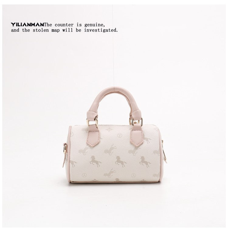 Exclusive Niche Design Vibrant Cylindrical Boston Bag for Women, Stylish Dual-use Top Handle Shoulder & Crossbody Bag