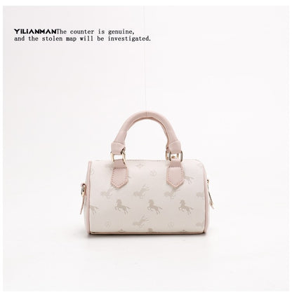 Exclusive Niche Design Vibrant Cylindrical Boston Bag for Women, Stylish Dual-use Top Handle Shoulder & Crossbody Bag
