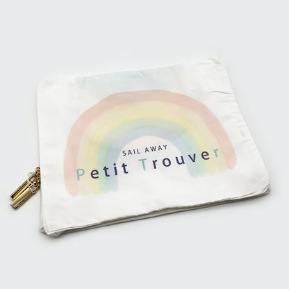 Petit Trouver Rainbow Print Soft Fabric Travel Clothing Storage Organizer Bag