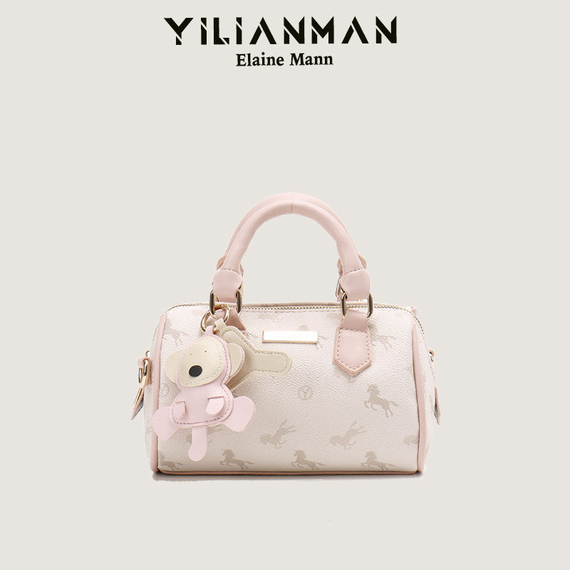 Exclusive Niche Design Vibrant Cylindrical Boston Bag for Women, Stylish Dual-use Top Handle Shoulder & Crossbody Bag