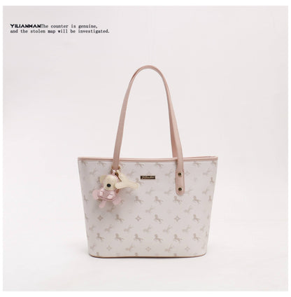 Women's Niche Design Commute Tote Bag, Large Capacity Daily Work Bag, Premium Texture Shoulder & Underarm Handbag for Commute