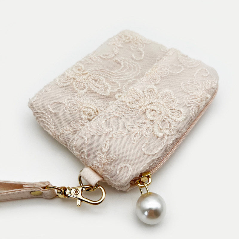 Sweetheart Lace Collection: Makeup Pouch, Jewelry Roll & Multi-Function Wallet