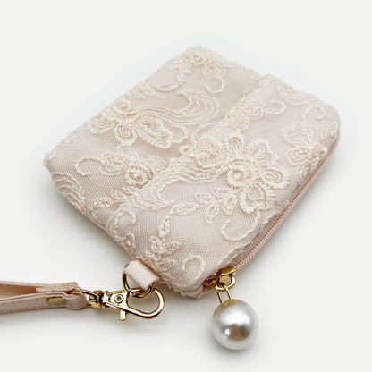 Sweetheart Lace Collection: Makeup Pouch, Jewelry Roll & Multi-Function Wallet