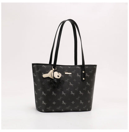 Women's Large Capacity Daily Commute Tote Bag, Spacious Shoulder Handbag for Work & Everyday Use