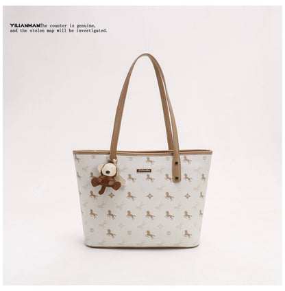 Women's Niche Design Commute Tote Bag, Large Capacity Daily Work Bag, Premium Texture Shoulder & Underarm Handbag for Commute