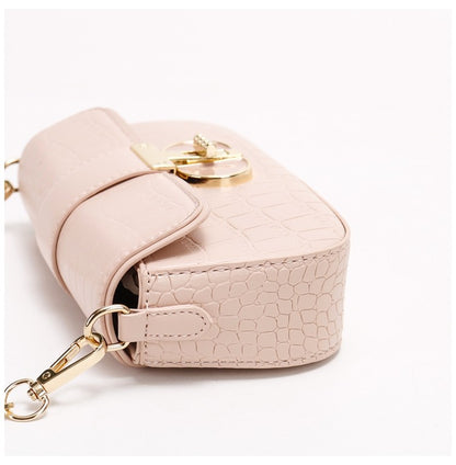Peach Oolong French Style Baguette Underarm Bag for Women, Niche Unique High-End Texture Handbag, Versatile Chain Crossbody & Single Shoulder Bag