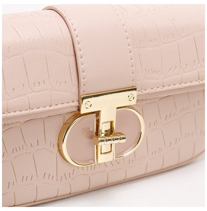 Peach Oolong French Style Baguette Underarm Bag for Women, Niche Unique High-End Texture Handbag, Versatile Chain Crossbody & Single Shoulder Bag