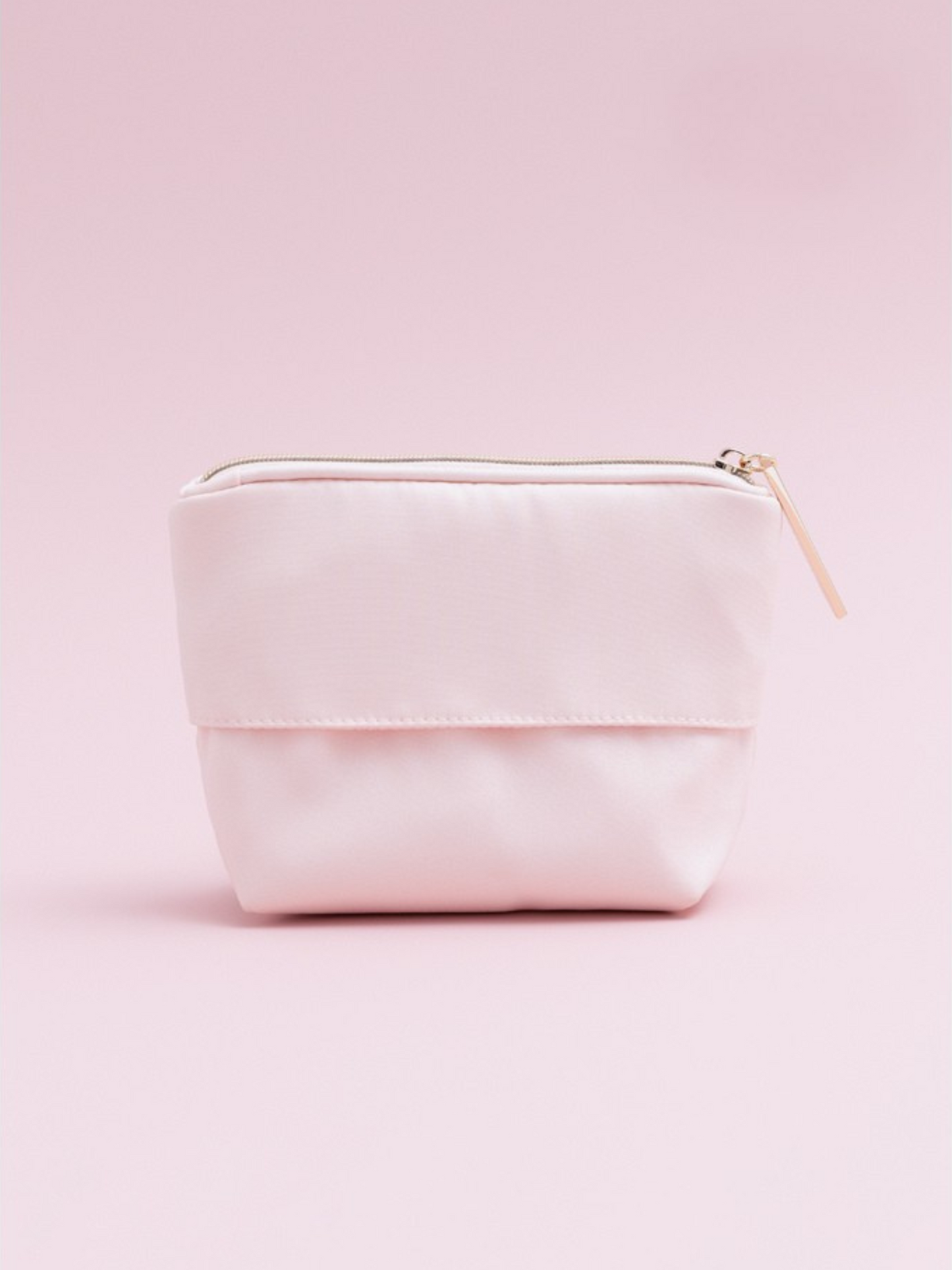 Petit Secret PETIT TROUVER Rose Embroidered Satin Small Cosmetic Bag
