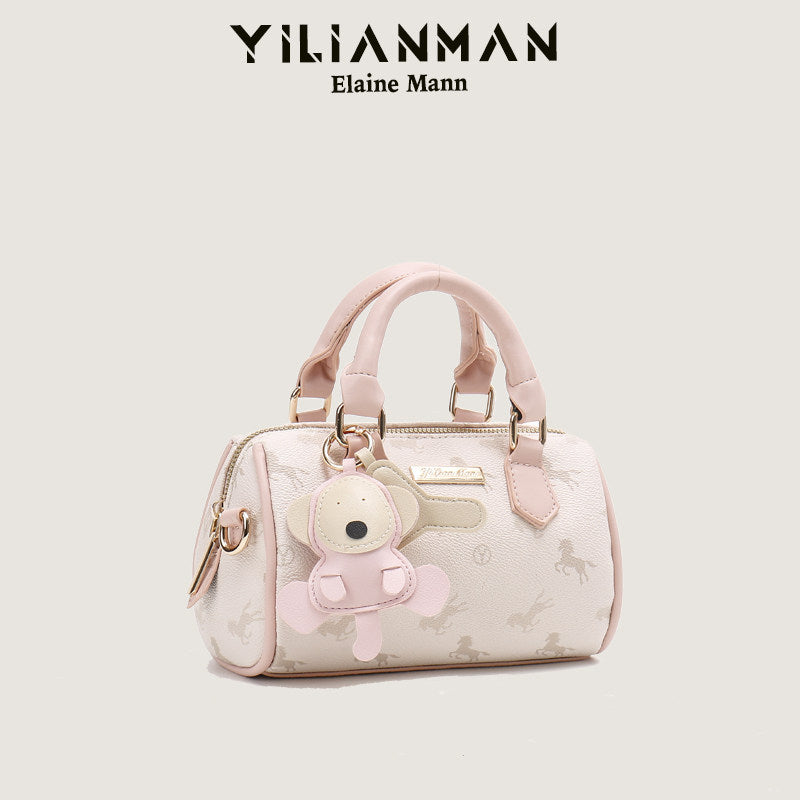 Exclusive Niche Design Vibrant Cylindrical Boston Bag for Women, Stylish Dual-use Top Handle Shoulder & Crossbody Bag