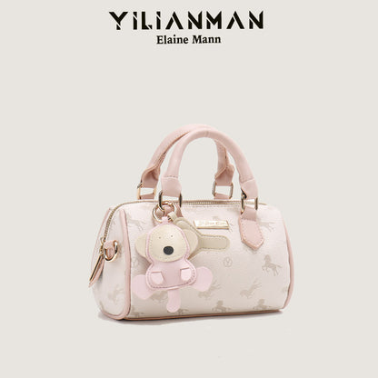 Exclusive Niche Design Vibrant Cylindrical Boston Bag for Women, Stylish Dual-use Top Handle Shoulder & Crossbody Bag