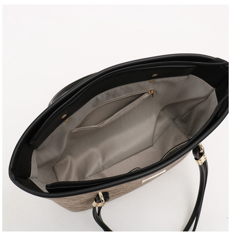 Women's Niche Design Underarm Commute Tote Bag, Large Capacity Daily Handbag, Versatile Shoulder & Top Handle Bag for Work & Commute