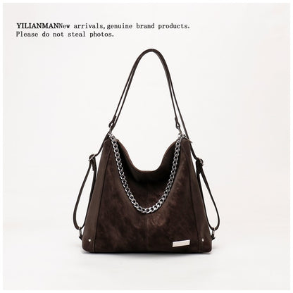 Women's Relaxed Vibe Chain Multi-Functional Tote Bag, Premium Texture Light Luxury Stylish Shoulder Bag, Versatile High-End Daily Commute Handbag