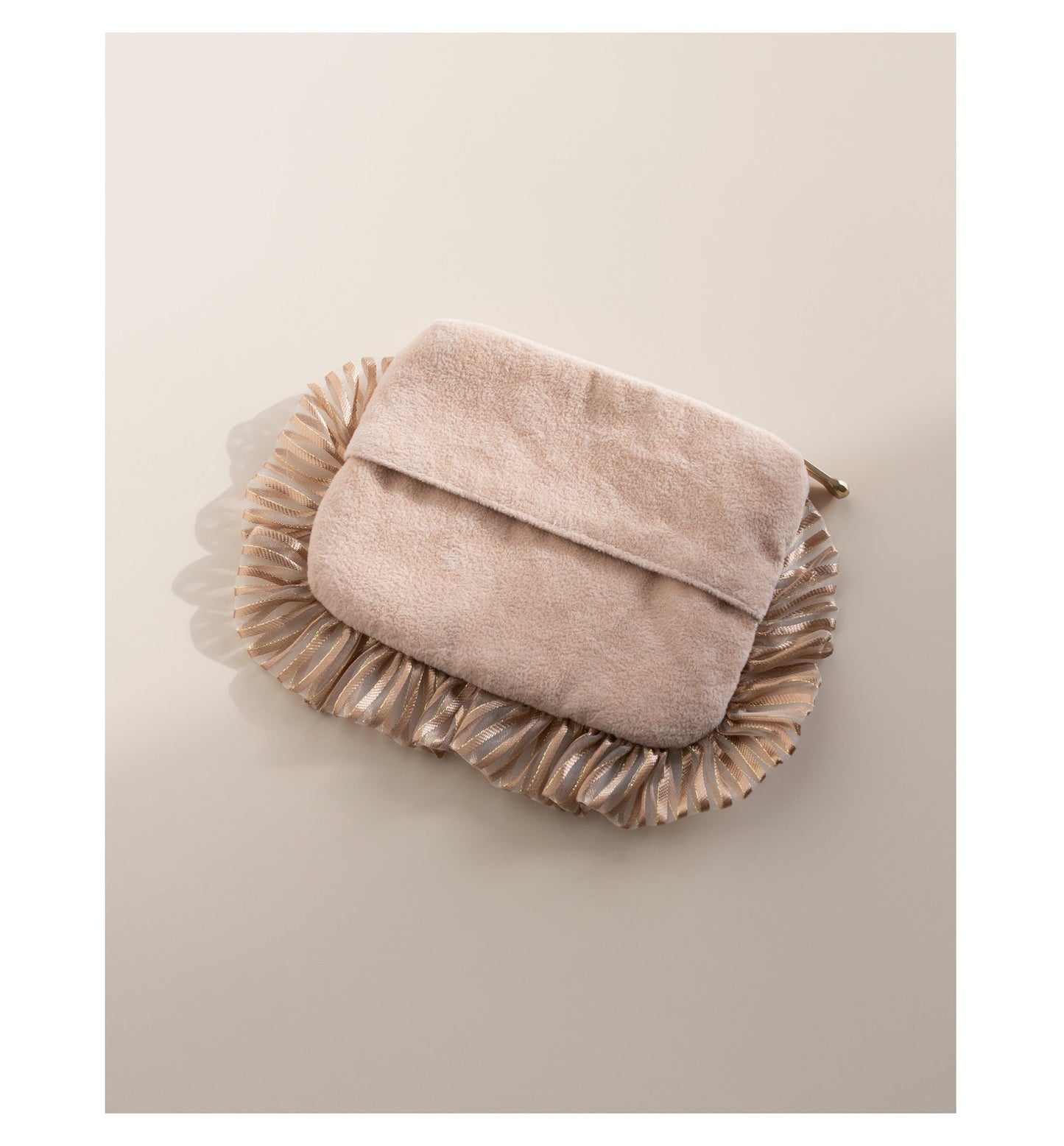 Petit Trouver Sweet Adorable Maillard Style Castle Embroidery Sanitary Pad Pouch Portable On-the-Go Small Bag