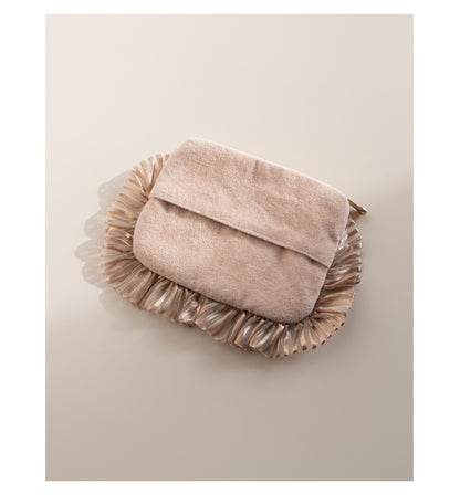 Petit Trouver Sweet Adorable Maillard Style Castle Embroidery Sanitary Pad Pouch Portable On-the-Go Small Bag
