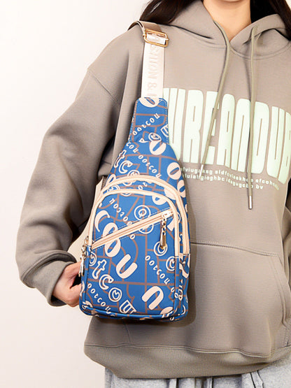 Women's Stylish Oxford Cloth Chest Bag, Mini Versatile Nylon Sling Bag, Casual Daily Crossbody Bag for Women, Lightweight Fashion Chest Bag