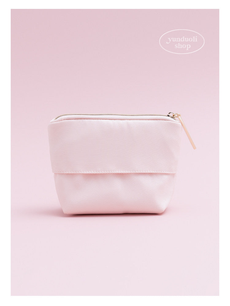 Japanese - Style Sweet & Cute Rose Embroidery Mesh Portable Sanitary Pad & Tissue Pouch